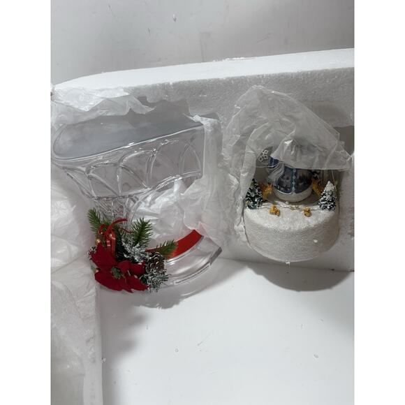 Bradford Exchange Thomas Kinkade Let It Snow Hat Crystal Masterpiece Snowman COA - Picture 1 of 7